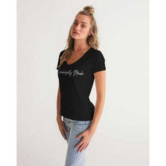 Wonderfully Made Graphic Style Womens V-Neck Tee
