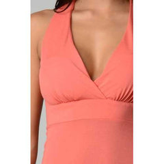 Women's Halter Maxi Dress with Cross Back Straps