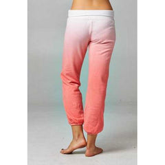Women's Fold-over Waistband French Terry Dip Dye Screened Sweatpants