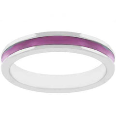 Fuchsia Enamel Eternity Ring