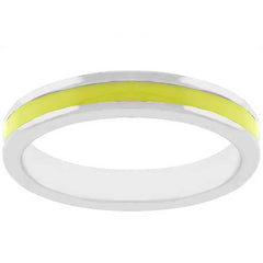 Yellow Enamel Eternity Ring