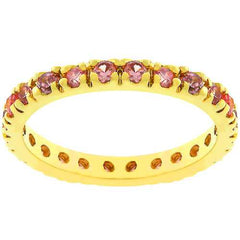 Pink Cubic Zirconia Eternity Ring