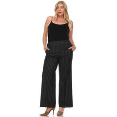Larry Levine Black/White Pinstripe Pants